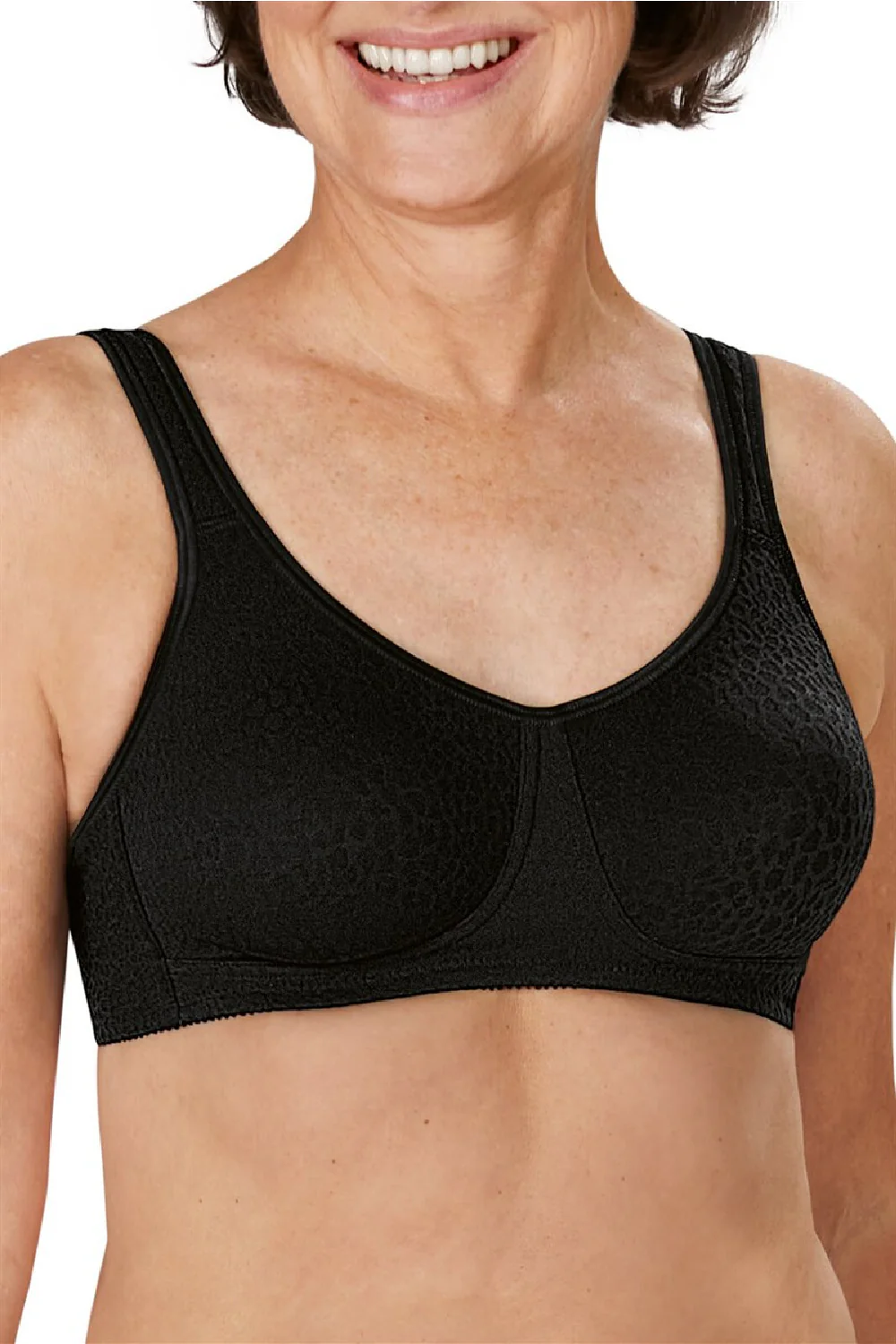Amoena Mona Wire-Free Pocketed Bra, Black (0591) - Image 3