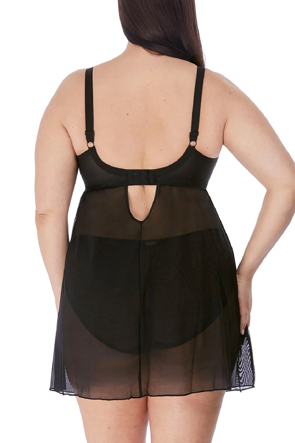 Elomi Sachi Underwire Babydoll, Black (EL4351) - Image 4